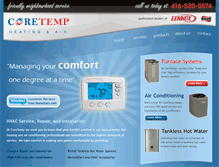 Tablet Screenshot of coretemp.ca
